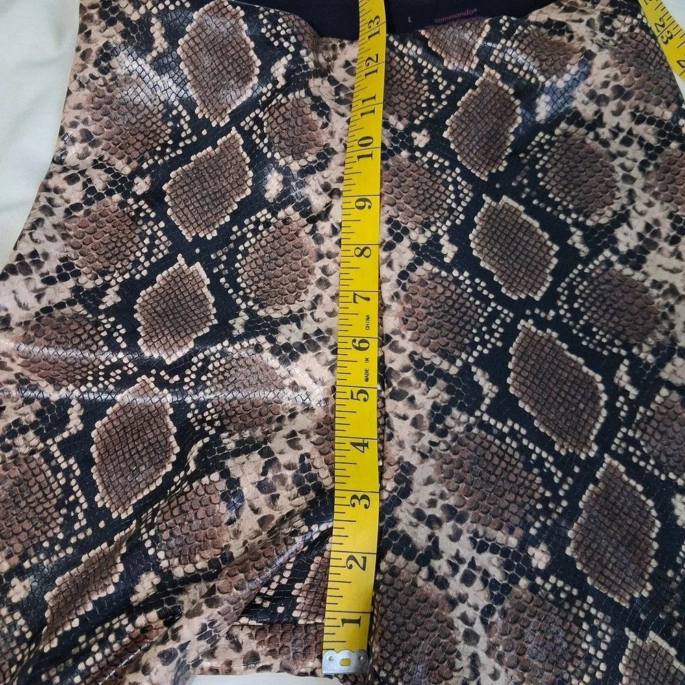 Commando Perfect Control Faux Leather Compression High Rise Leggings Snake Sz L - Picture 4 of 10